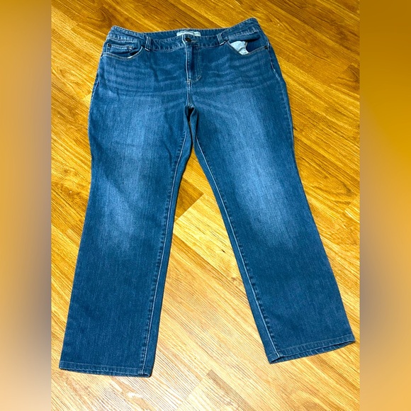 Chico's | Jeans | Chico Platinum Jeans Plus Size In 3 Black Regular Leg
